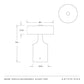 Technical drawing of a Verglas rechargeable accent lamp with dimensions and Arteriors branding.