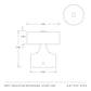 Technical drawing of a Verglas Mini Rechargeable Accent Lamp with dimensions on a white background.
