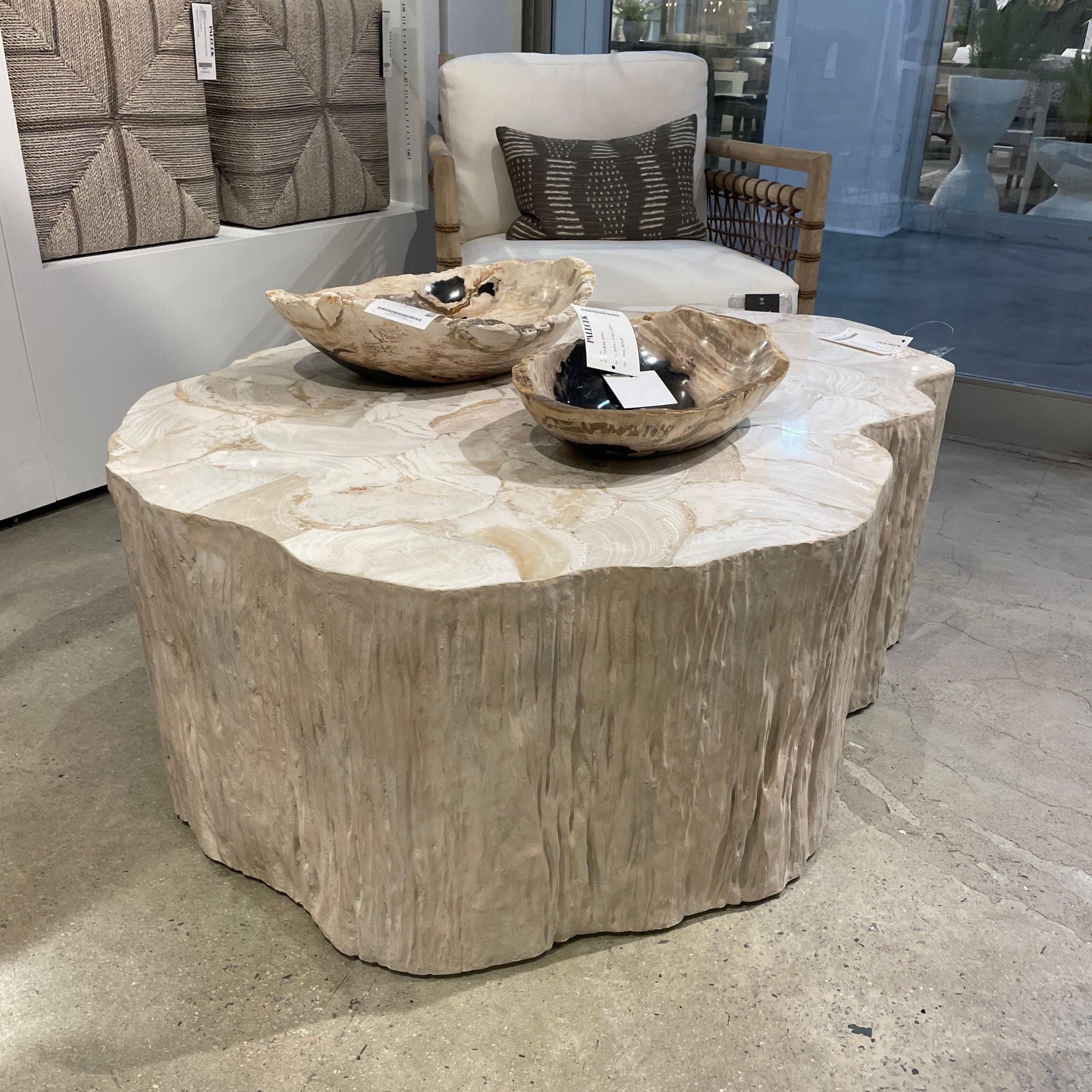 Palecek Camilla Fossilized Clam Coffee Table CLAYTON GRAY HOME