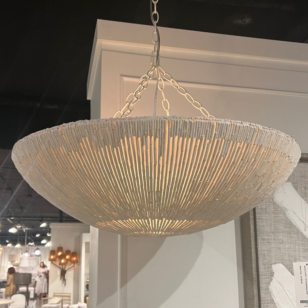 Palecek Cora Chandelier Off White Rattan – CLAYTON GRAY HOME