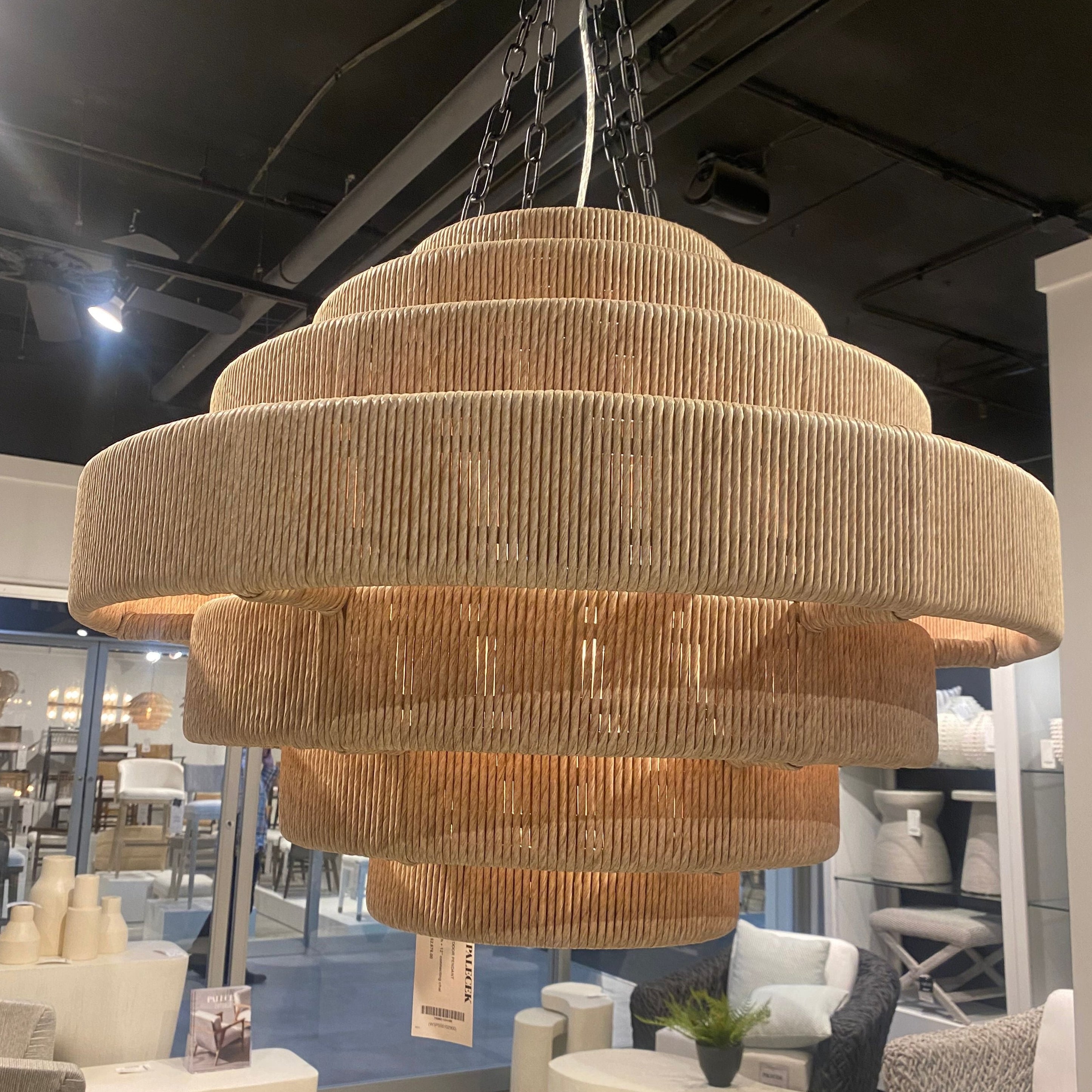 Palecek Everly Pendant Natural Abaca – CLAYTON GRAY HOME