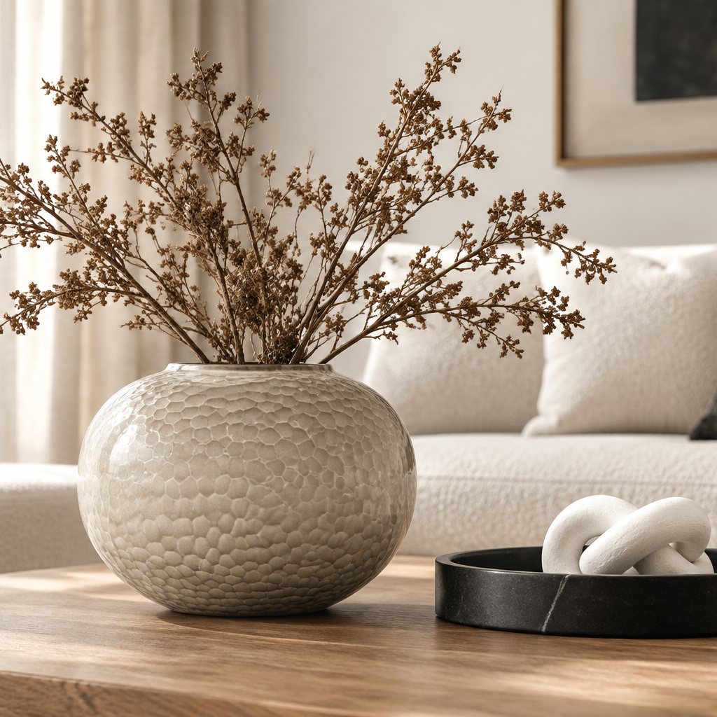 Lagos small taupe vase palecek