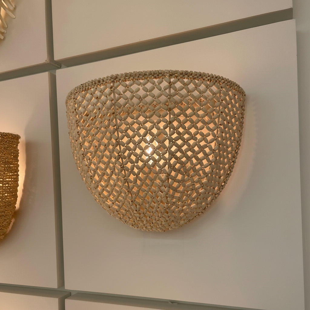 Palecek Quinn Sconce Coco Beads Cream – CLAYTON GRAY HOME