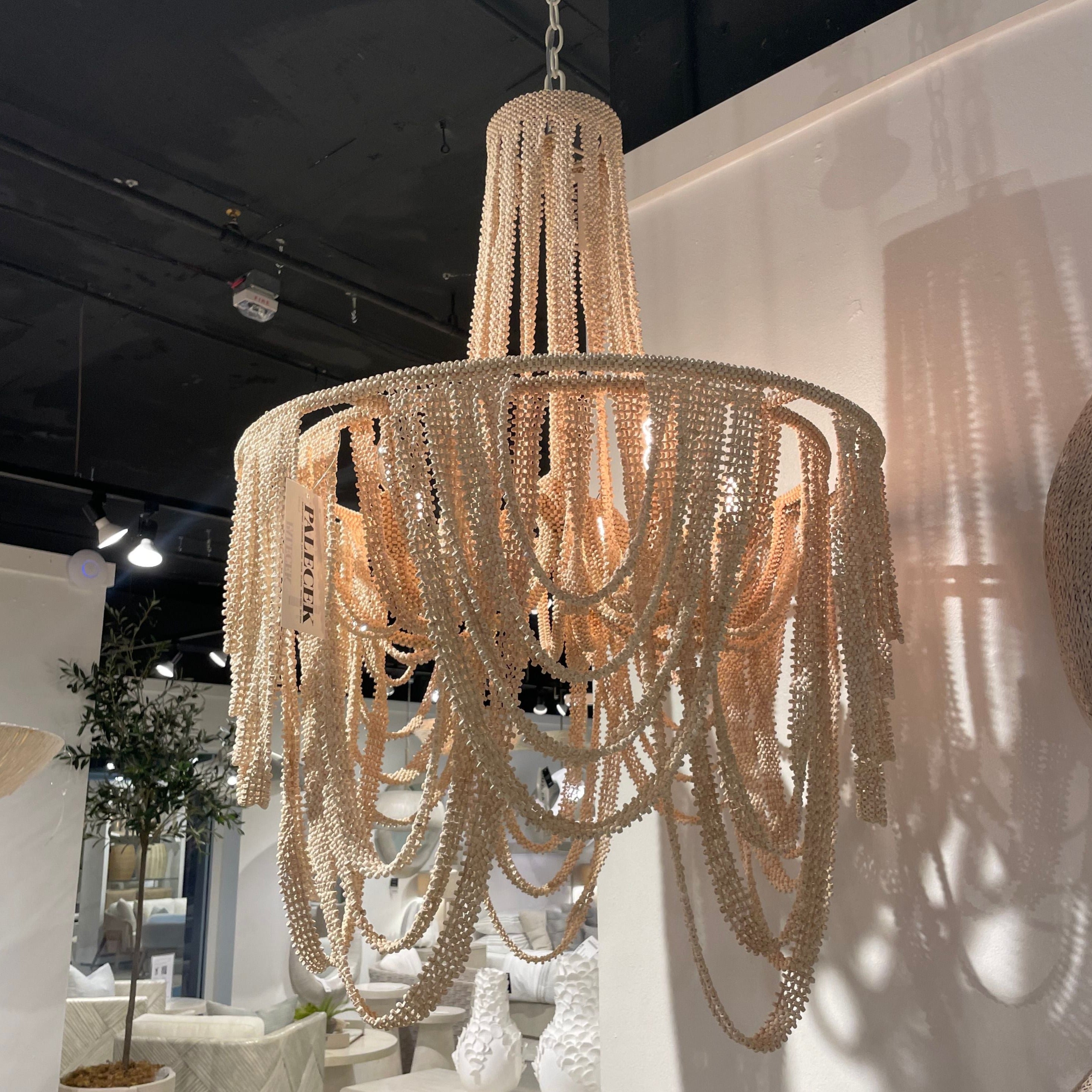 Palecek Selita Chandelier Ribbon Coco Beads Cream – CLAYTON GRAY HOME