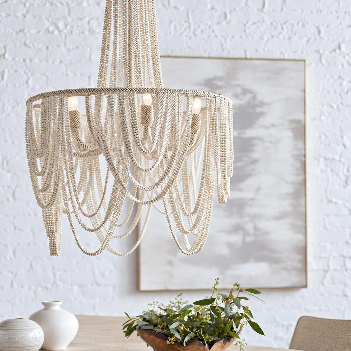 Selita Chandelier Coco Beads Cream