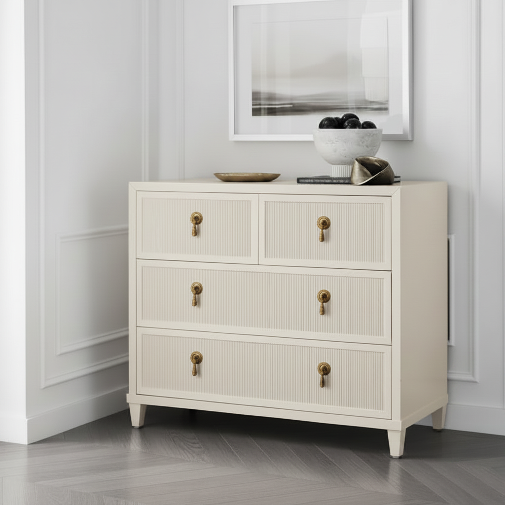 Pascal Four Drawer Chest Antique White