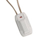 White electronic device with a cable on a white background