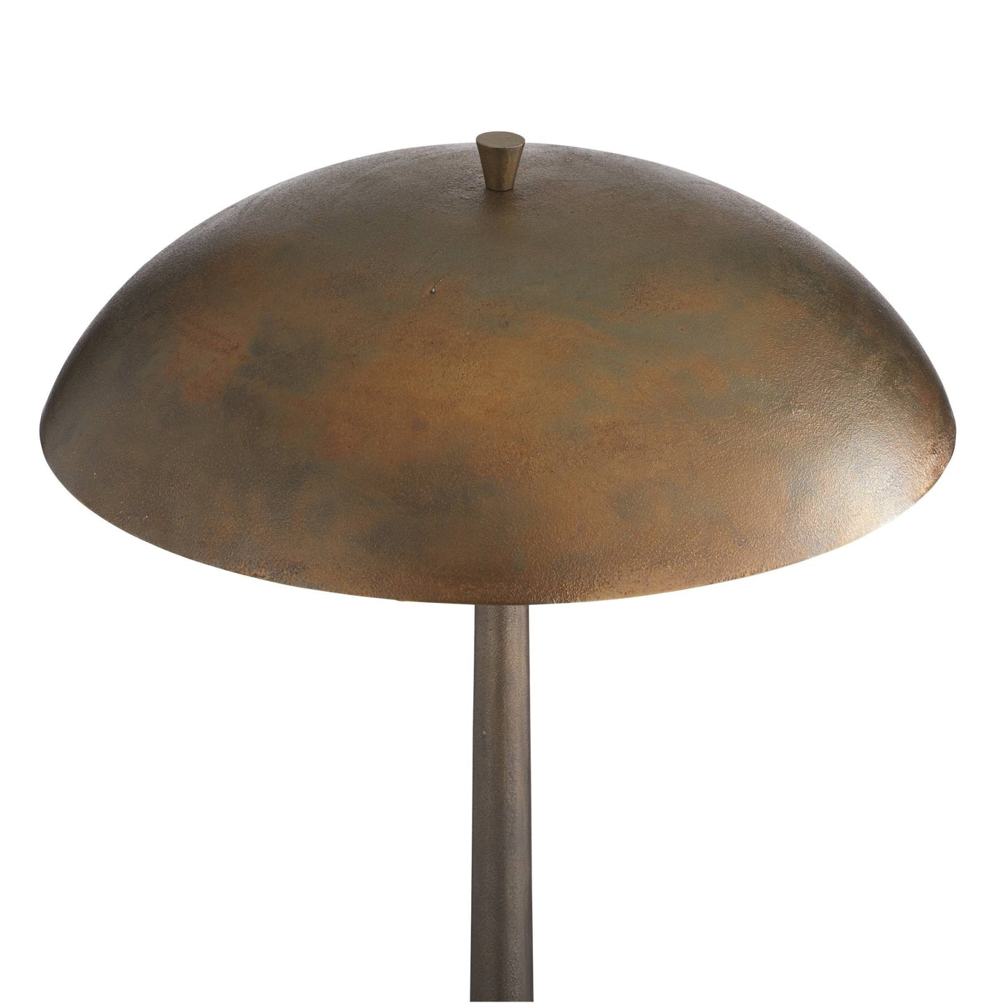 Bronze-colored outdoor umbrella on a white background
