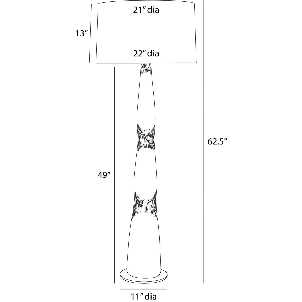 Kash Floor Lamp Aluminum