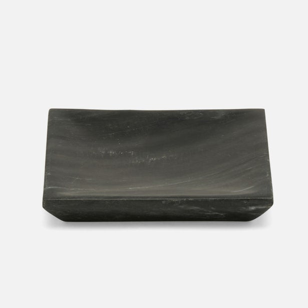 pigeon and poodle elyria square tray black marble