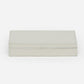 White leather wallet on a white background