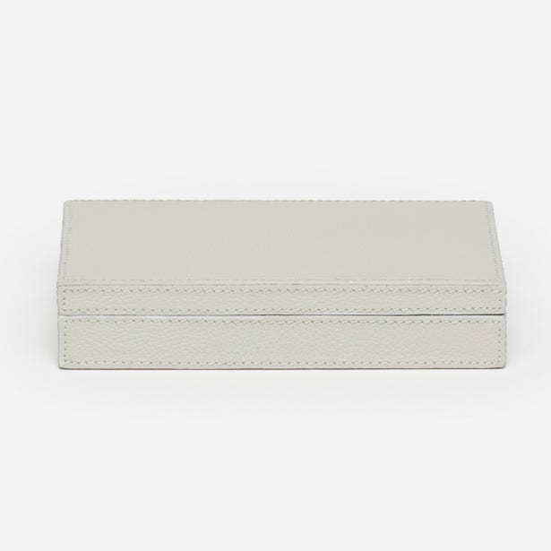 White leather wallet on a white background