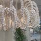 Keely Chandelier White Wood