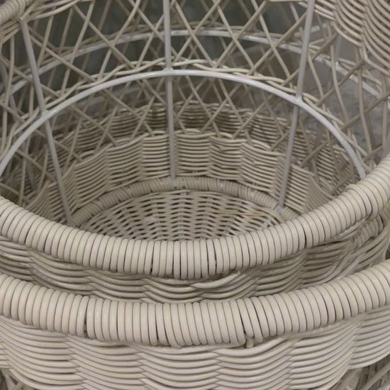 henley basket set off white rattan