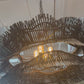Miramar Chandelier Gray Rattan