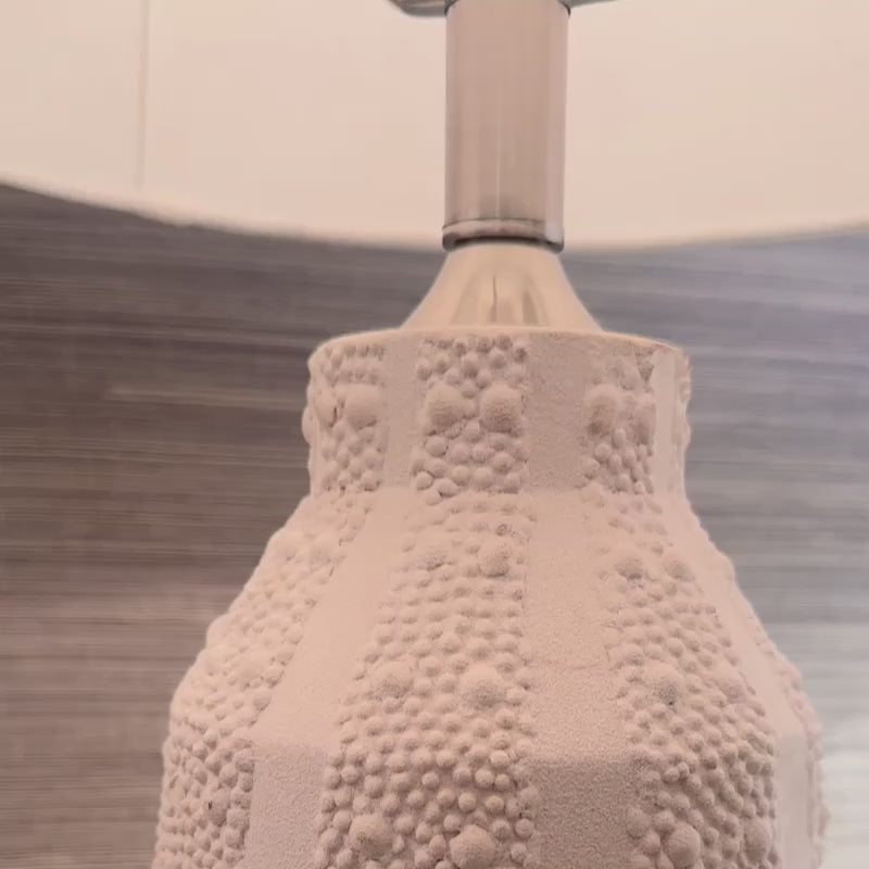 white ceramic table lamp