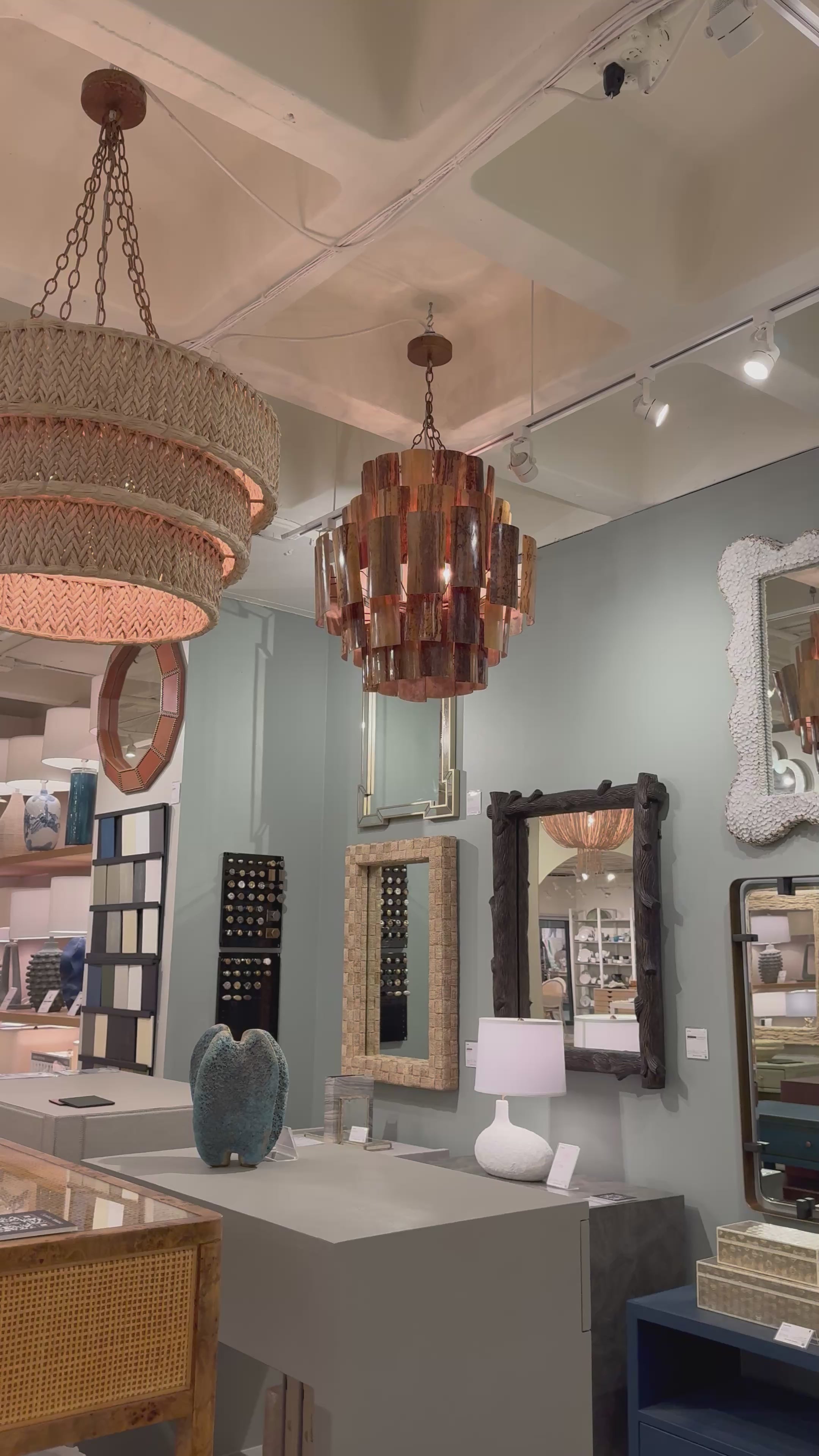 Made Goods Marjorie Chandelier Dark Natural Banana Bark – CLAYTON