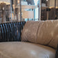 Strata Lounge Chair Black Rattan and Leather