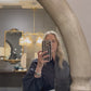 Charleston Floor Mirror Smoke Wood