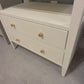 Jarin Double Nightstand White Faux Belgian Linen