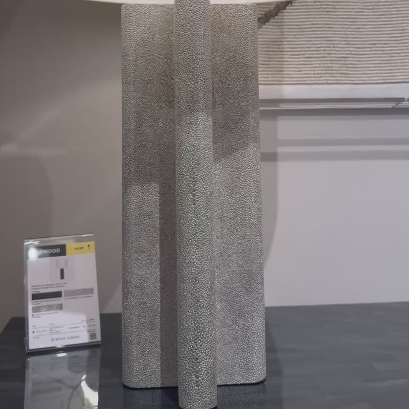 warm silver shagreen table lamp