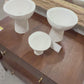 Caton Urn Set White Matte Paper Mache