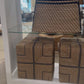 Ethan Basket Seagrass and Black Leather