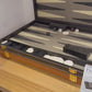 Grantham Backgammon Gray Hair-on-Hide