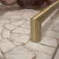 Chloe Gypsum Tray with Brass Handle