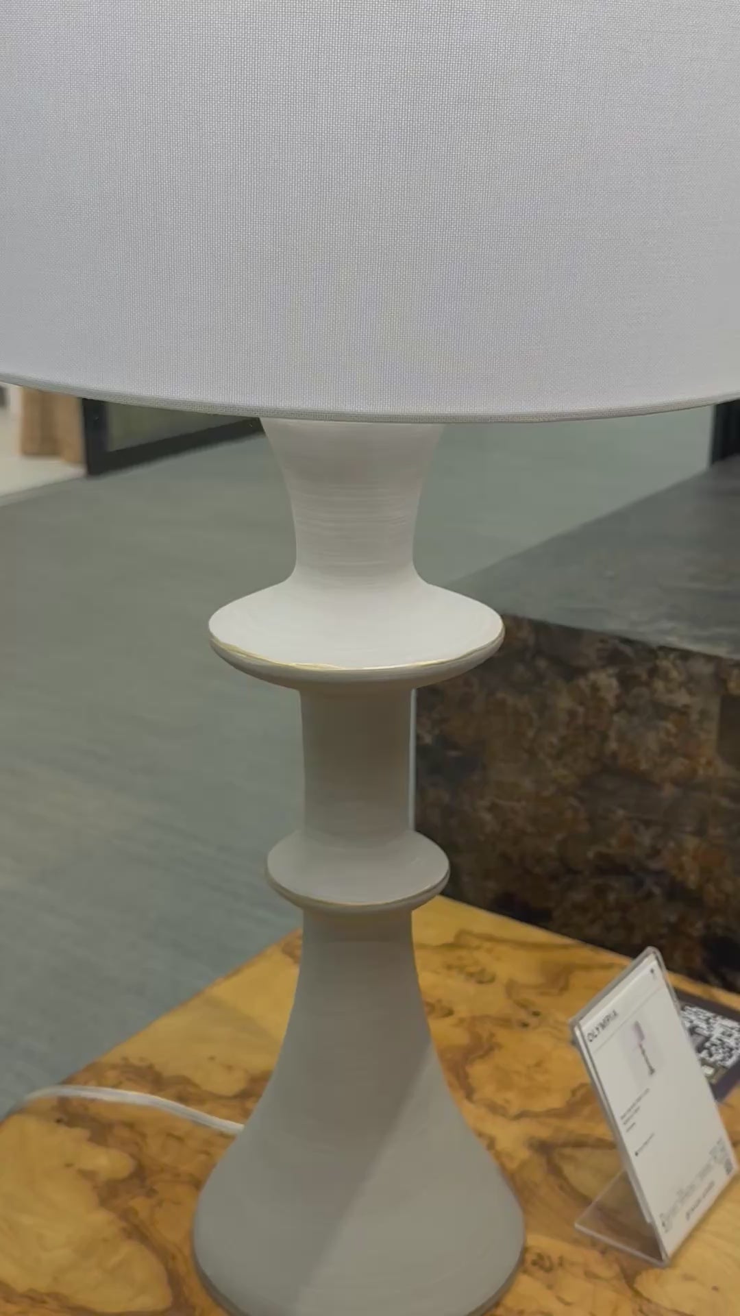olympia table lamp gray and gold
