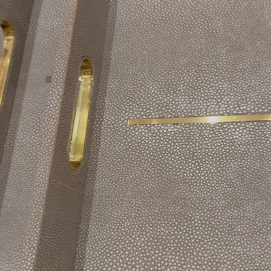 Video of Details of Daina Tray Set Sand Shagreen 