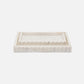 Rectangular marble tray on a white background