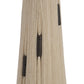 ivory fringe table lamp detail on a white background