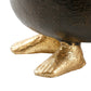 brass legs to a bronze decorative bowl
