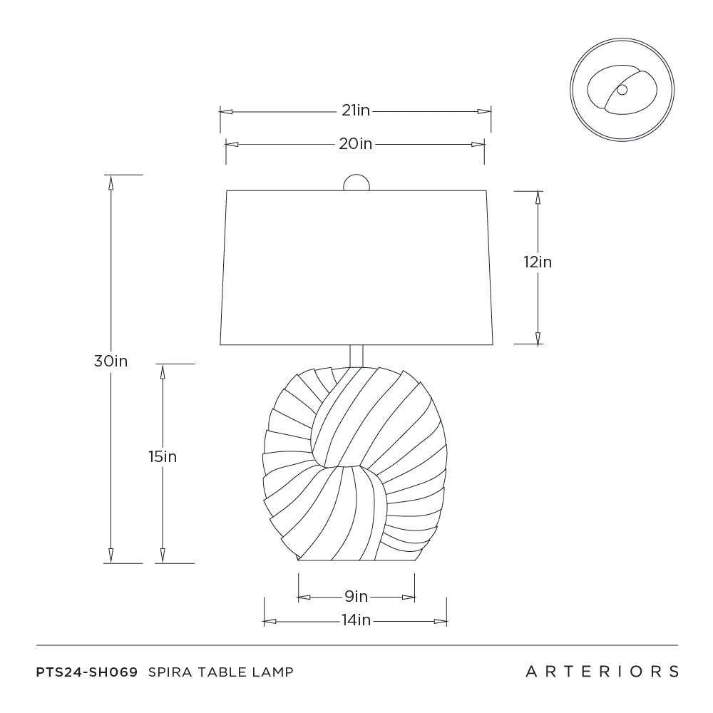 Spira Table Lamp Eggshell