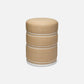 Quinn Stool Natural and White Leather