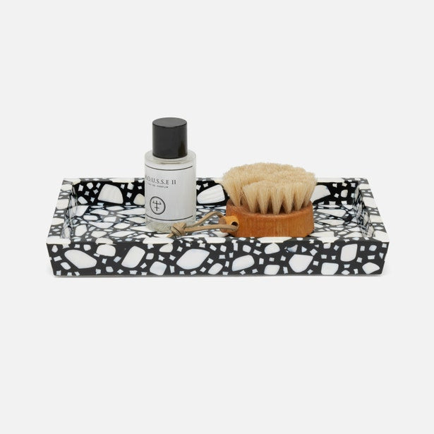 Remini Tray Black Resin White Shell