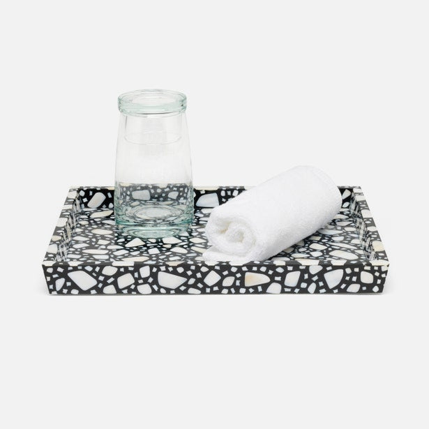 Remini Tray Black Resin White Shell