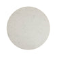 Round stone coaster with a subtle pattern on a white background
