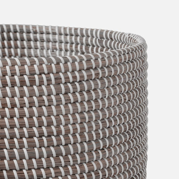 Roslyn Tall Basket Gray White