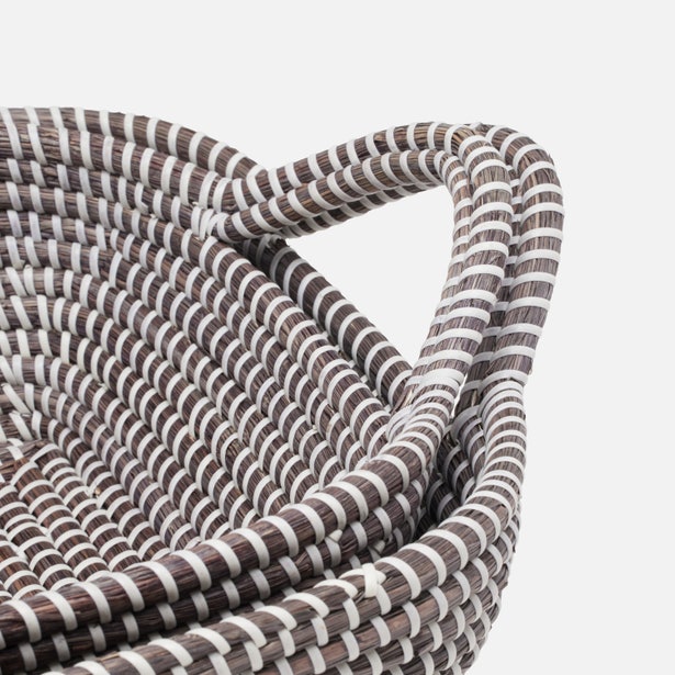 Roslyn Storage Basket Set Gray White