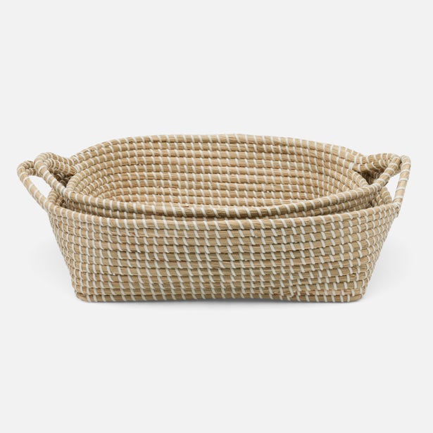 Roslyn Storage Basket Natural White