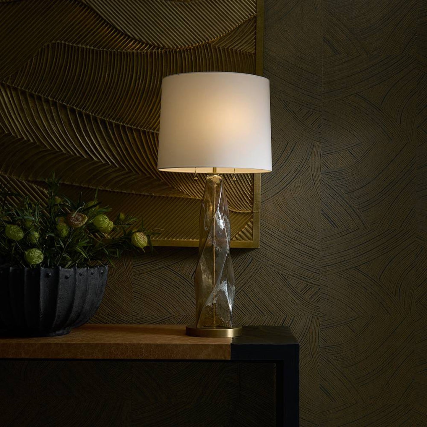 Scylla Table Lamp Silver Luster