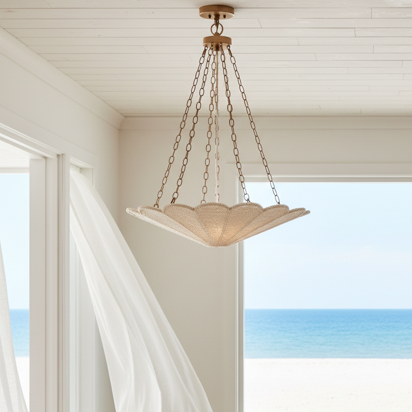 Sofia Chandelier Natural Coco Beads