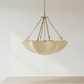 Tabitha Chandelier Natural Coco Beads and Gold Metal