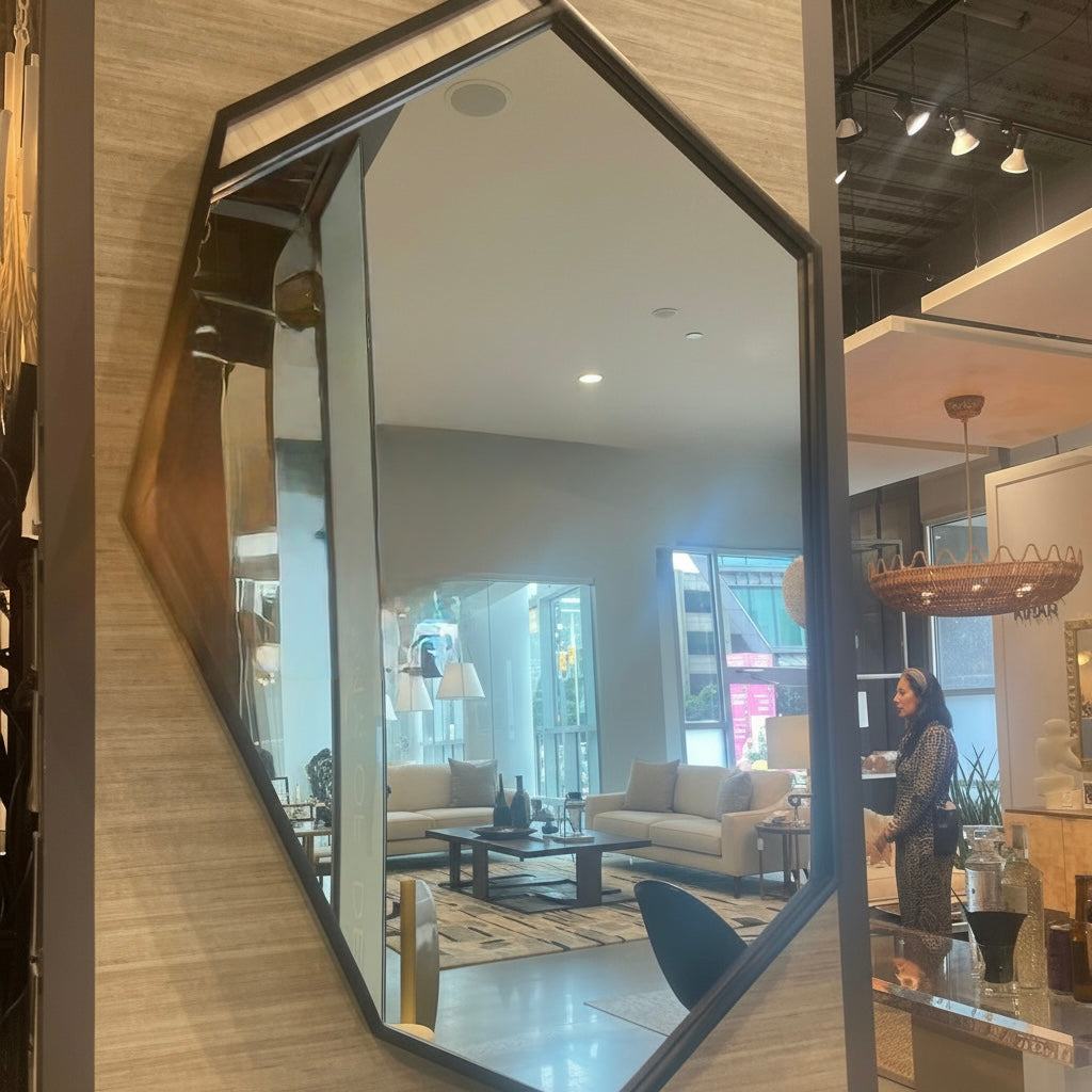 Talland Mirror Bronze Iron and Natural Bone