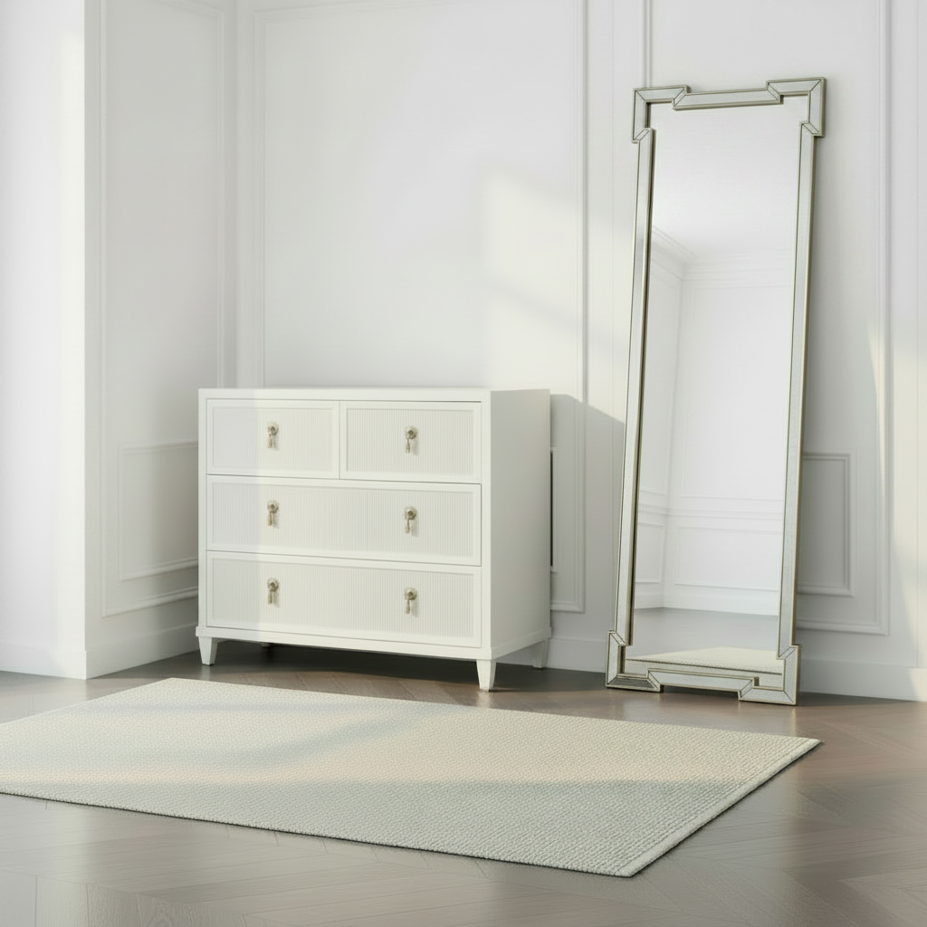 Norma Floor Mirror Antiqued Mirror