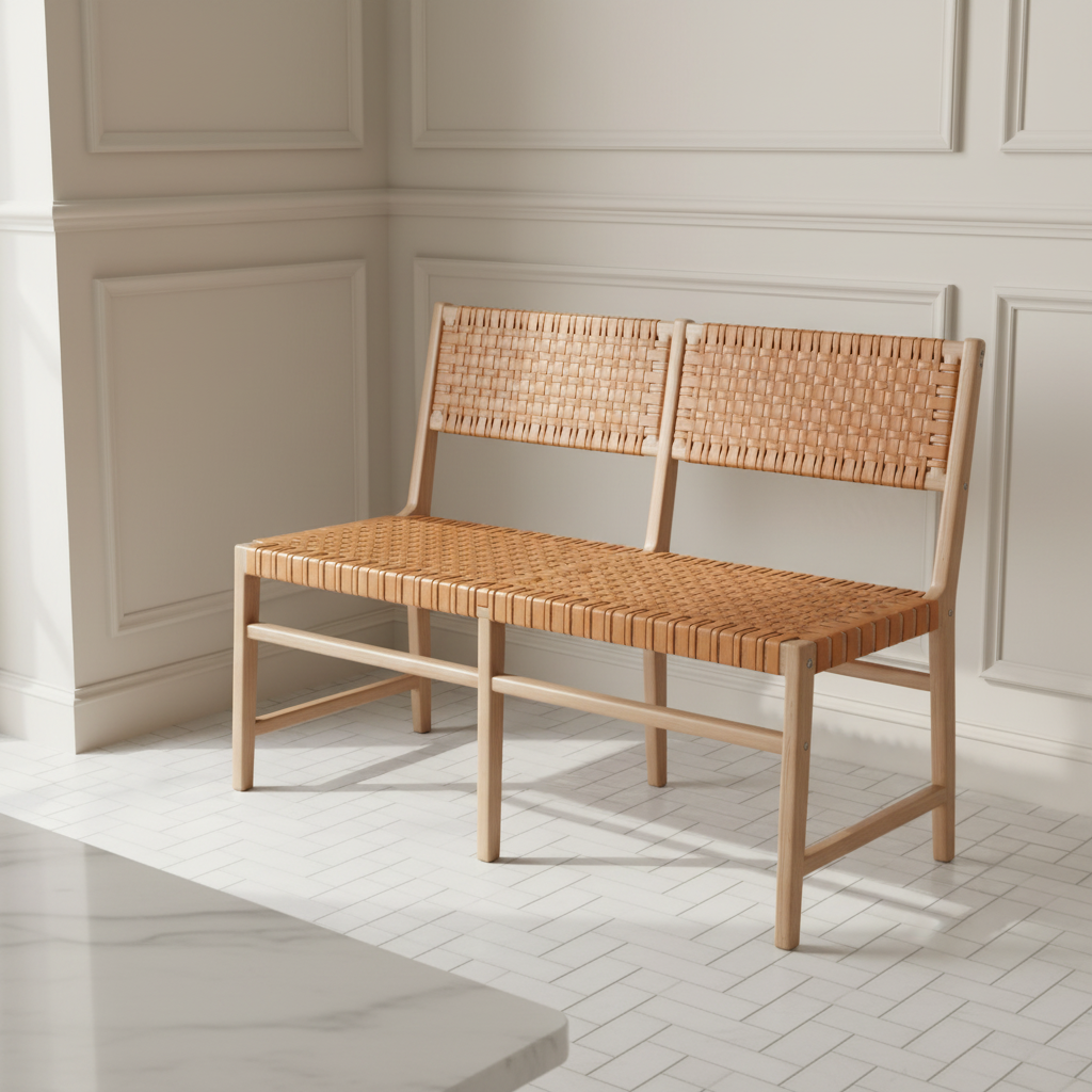 Percy Banquette Tan Leather