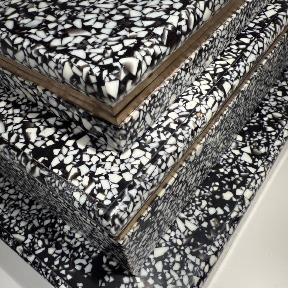 Arthur Terrazzo Box Black and White