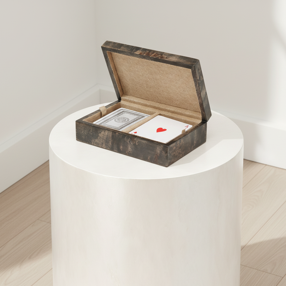 Windsor Card Box Ash Gray Burl